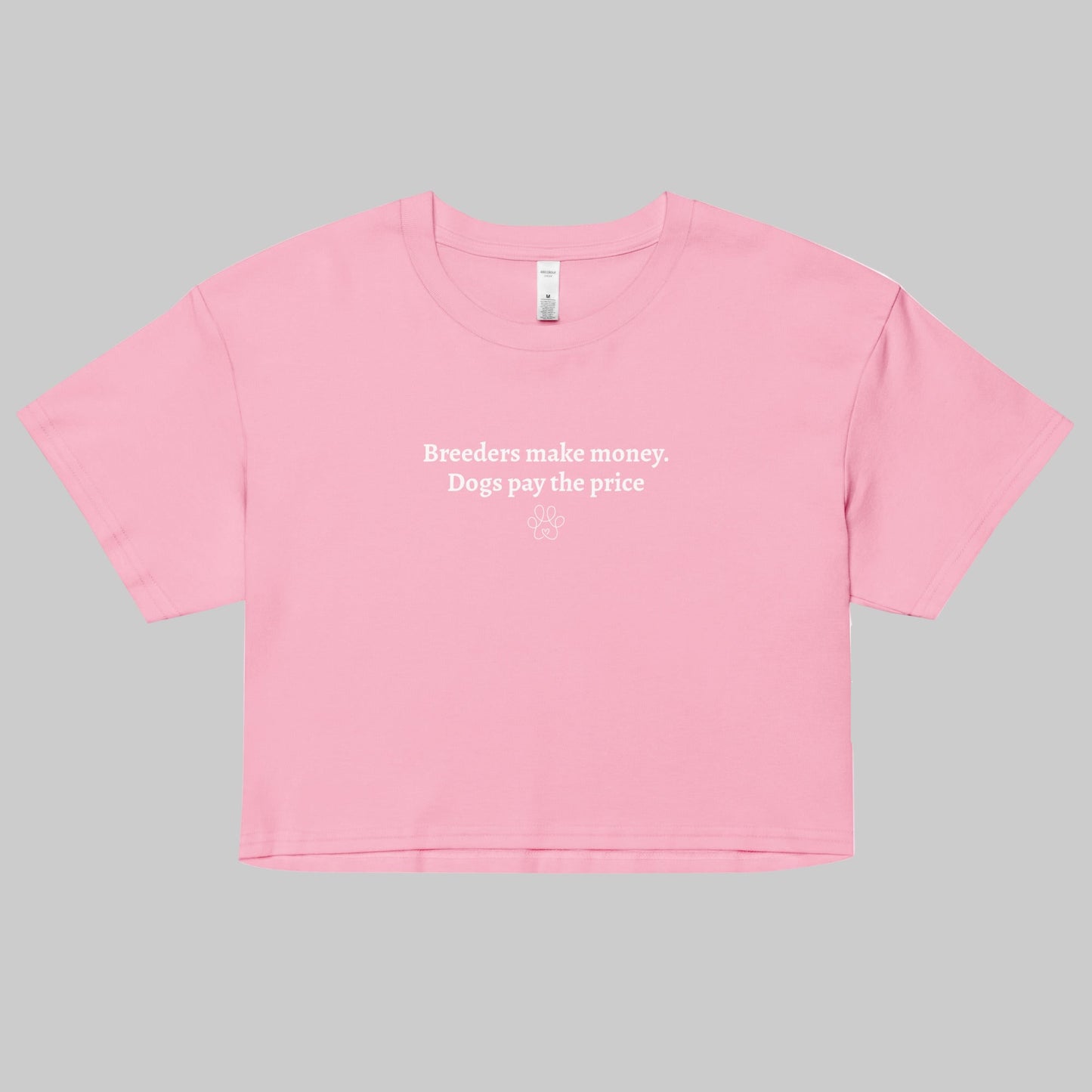 breeders make money crop top pink