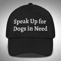speak up for dogs black cap