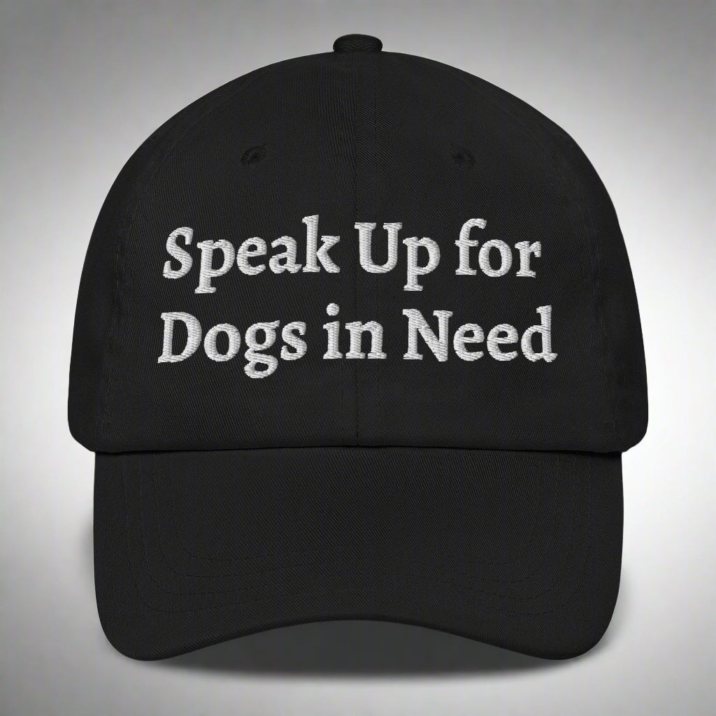 speak up for dogs black cap
