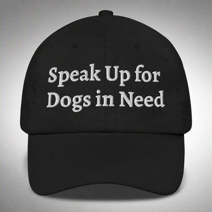 speak up for dogs black cap