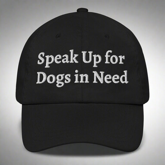 speak up for dogs black cap