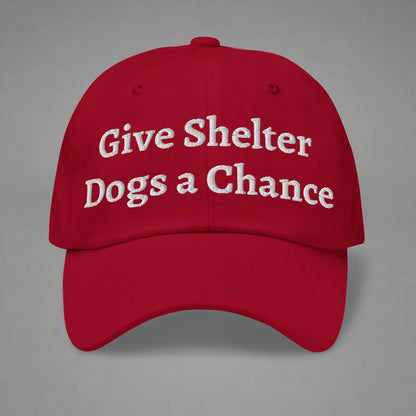 give shelter dogs a chance red cap