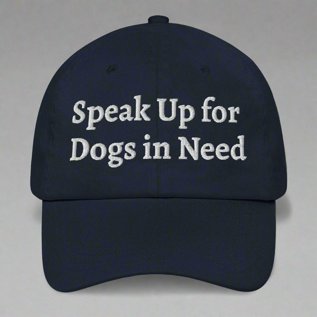 speak up for dogs navy cap