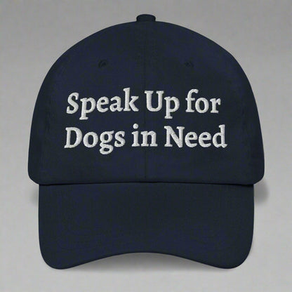 speak up for dogs navy cap