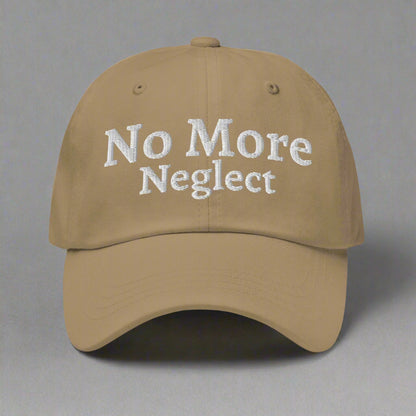 no more neglect beige cap