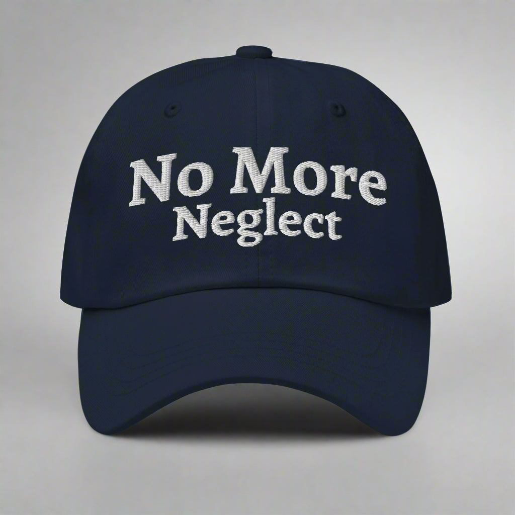 no more neglect navy cap