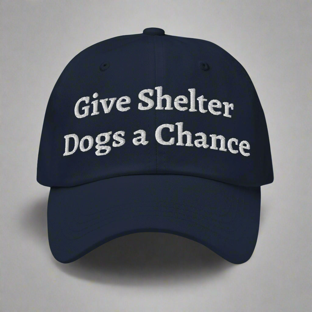 give shelter dogs a chance navy cap