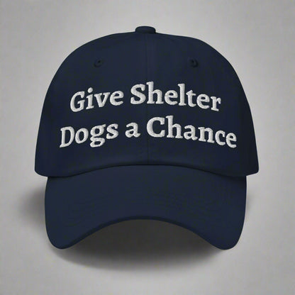 give shelter dogs a chance navy cap