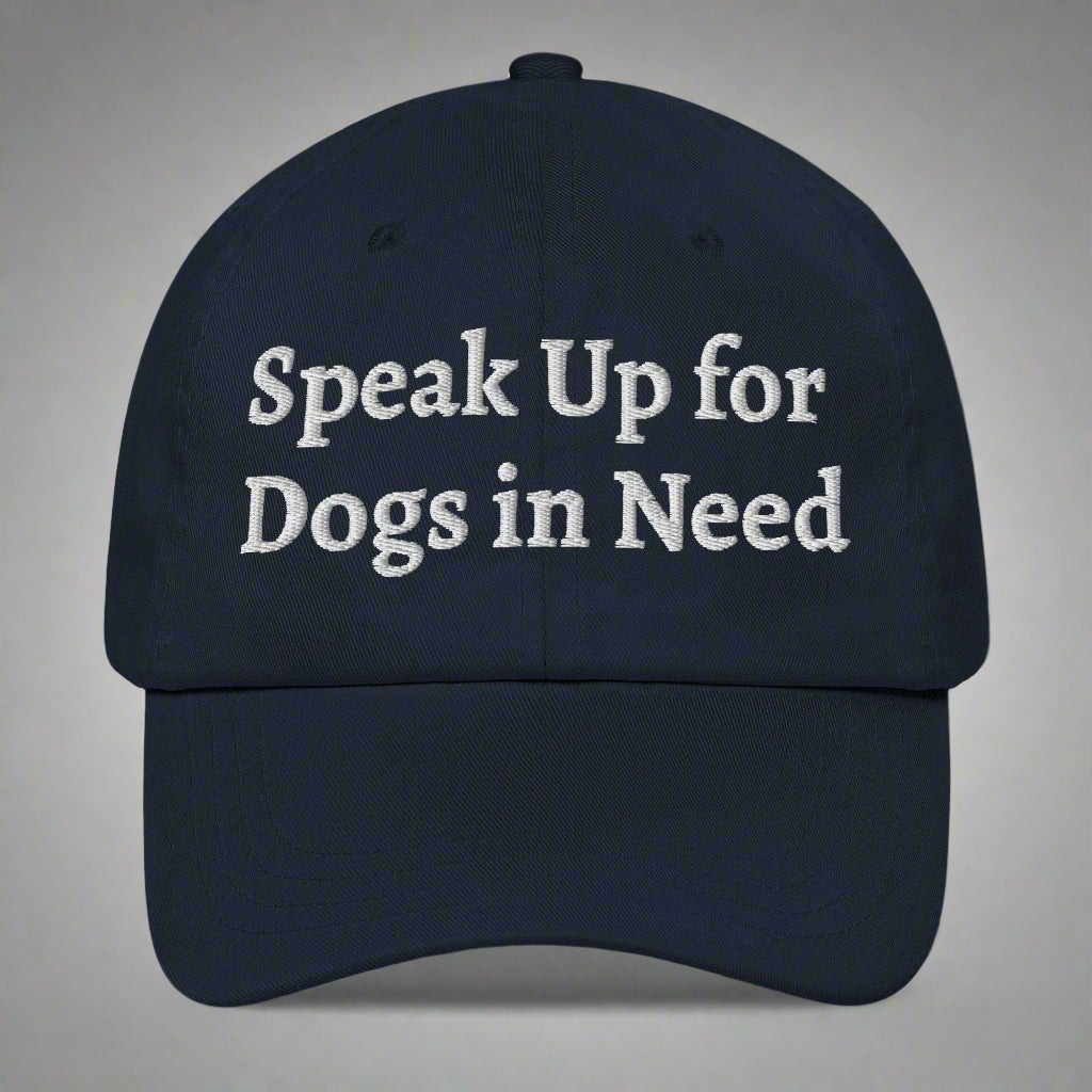 speak up for dogs navy cap