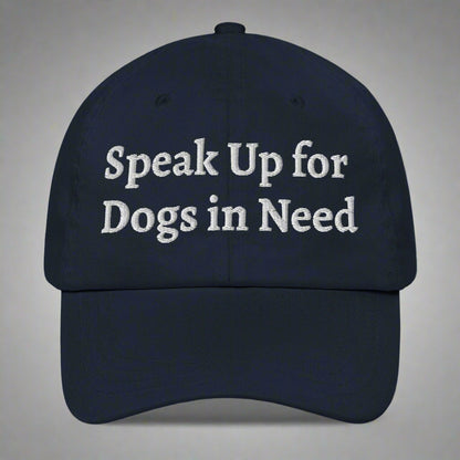 speak up for dogs navy cap
