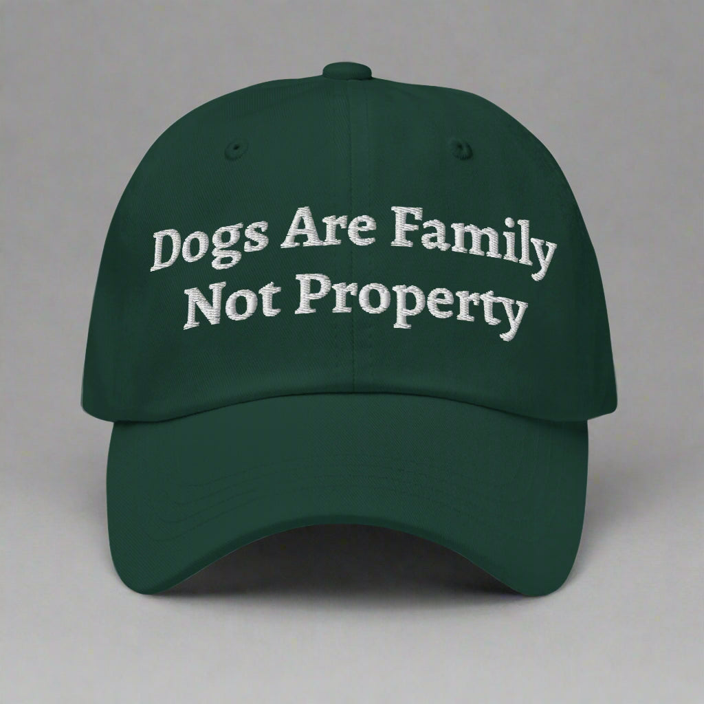 dogs are family green cap