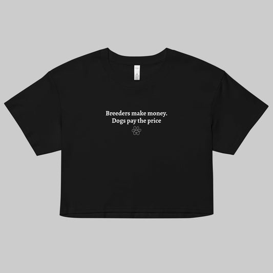 breeders make money crop top black