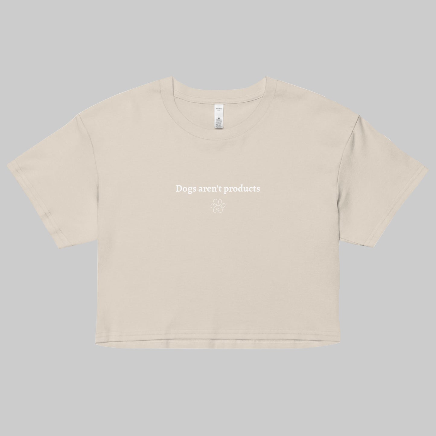 dogs arent products crop top beige