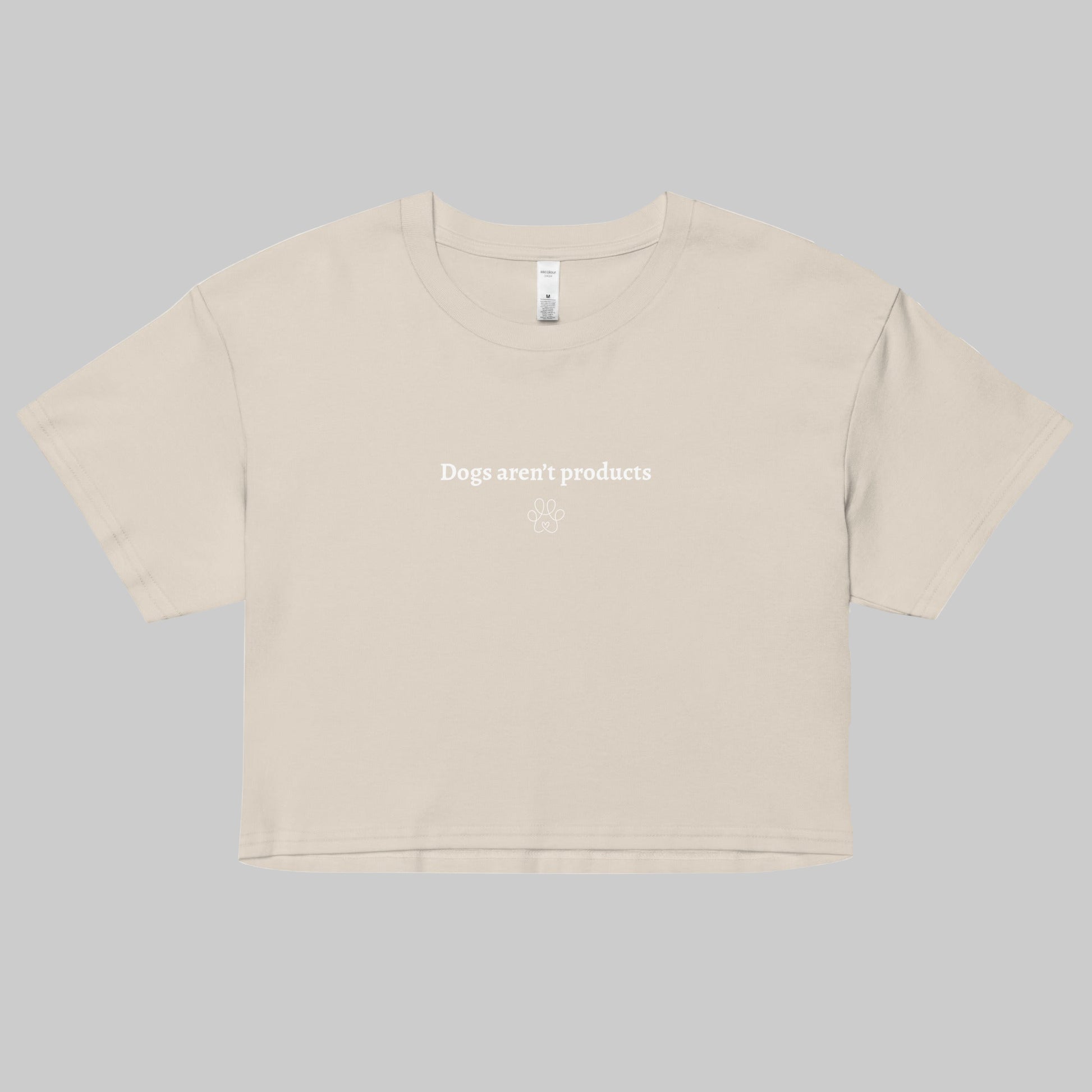 dogs arent products crop top beige