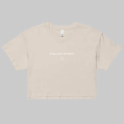 dogs arent products crop top beige