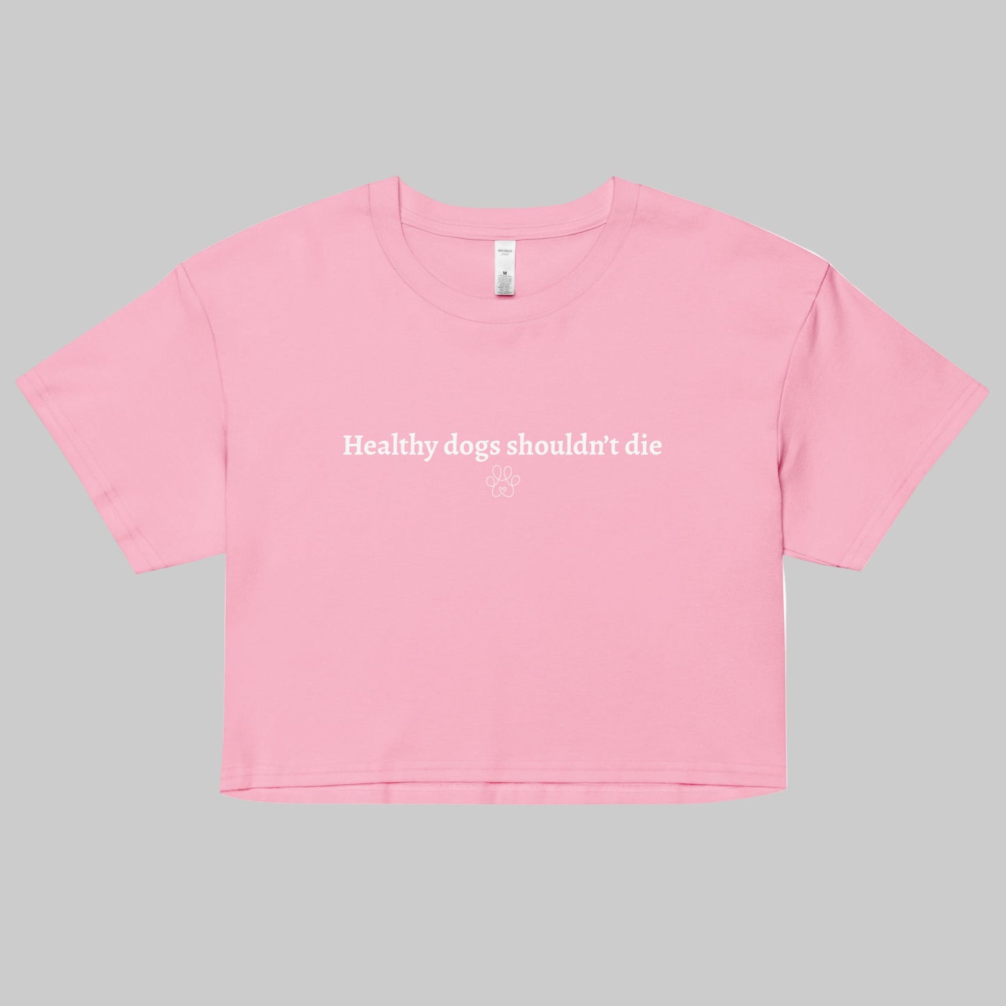 healthy dogs crop top pink