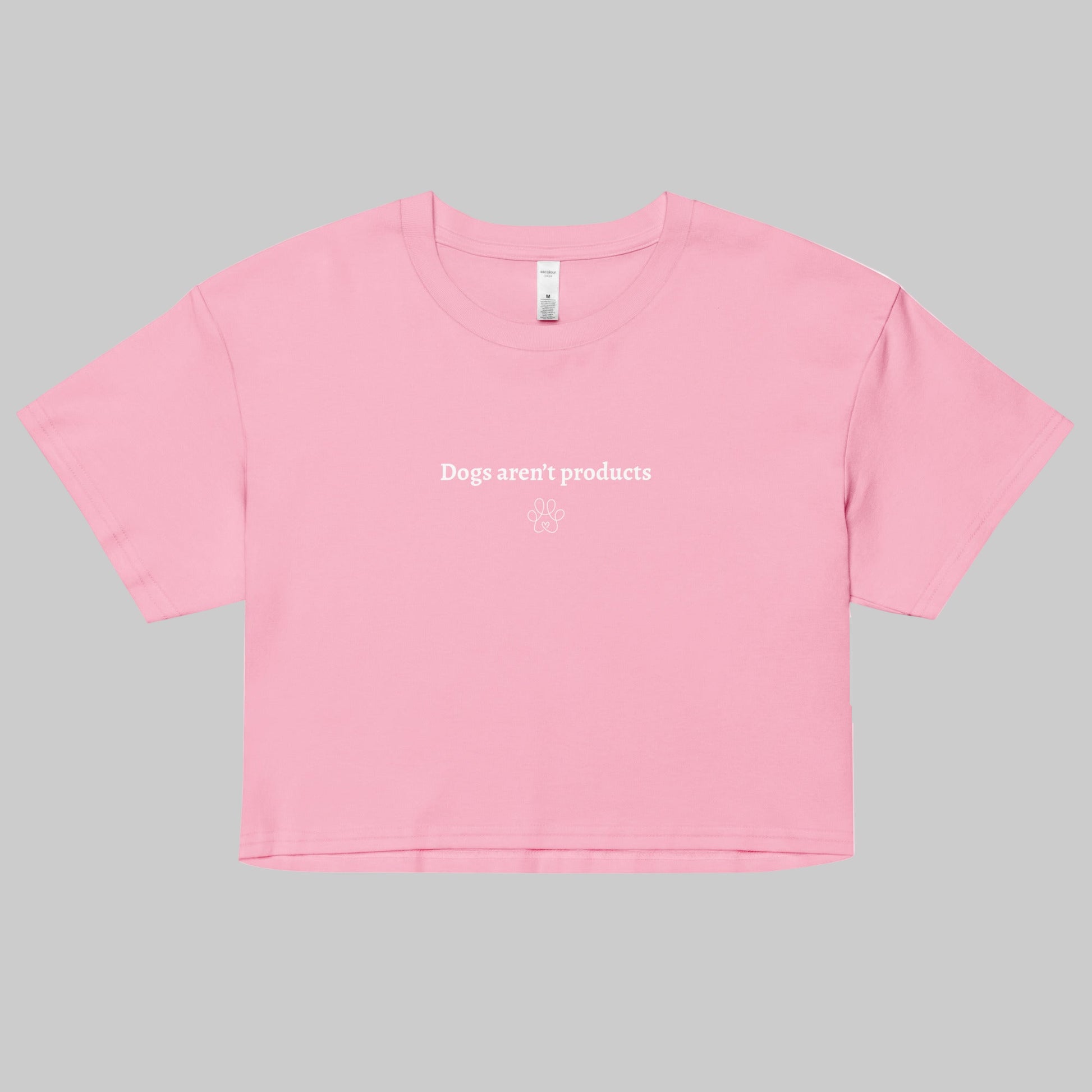 dogs arent products crop top pink