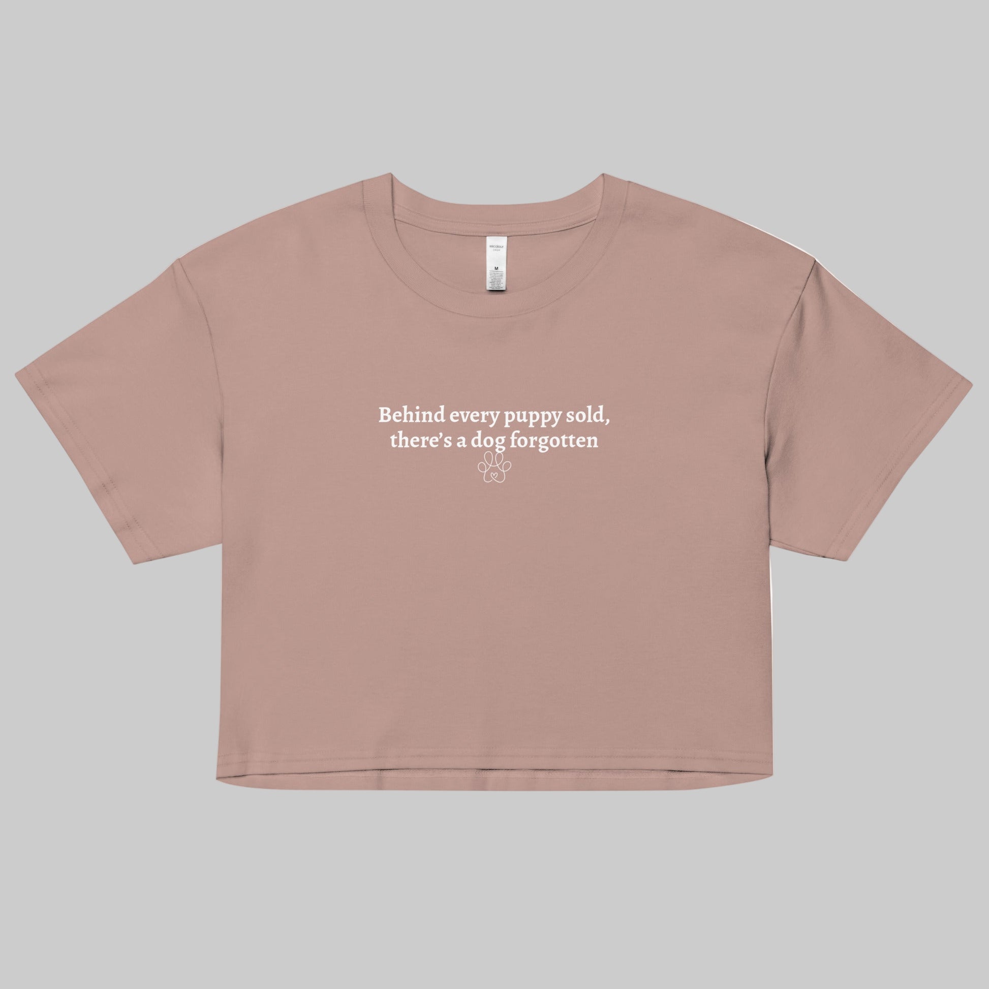 behind every puppy sold crop top mineral