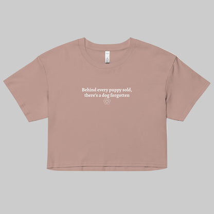 behind every puppy sold crop top mineral